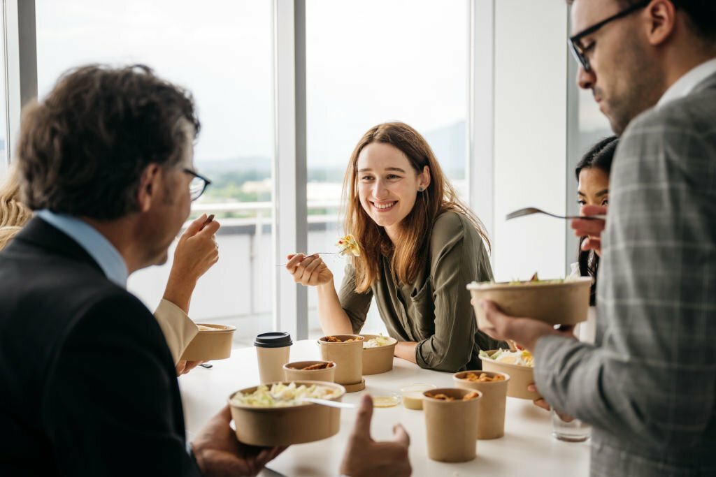 Employees eating Healthy