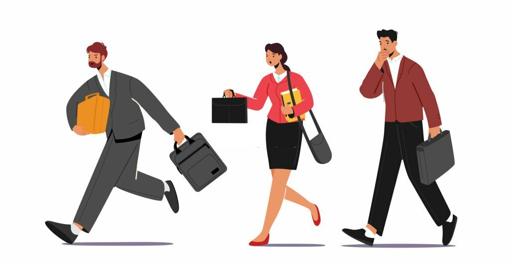 employees running in fear