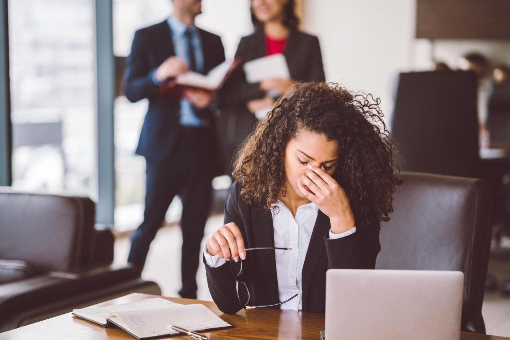 emotionally exhausted employee